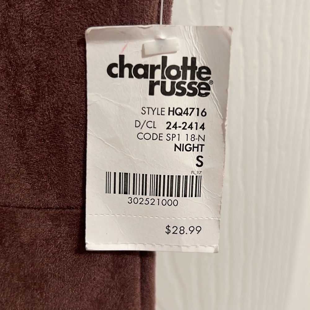 NWT Charlotte Russe suede dress - Picture 5 of 5